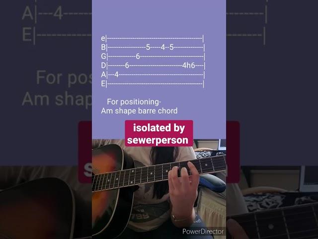 isolated by sewerperson- Acoustic Guitar Tab #shorts