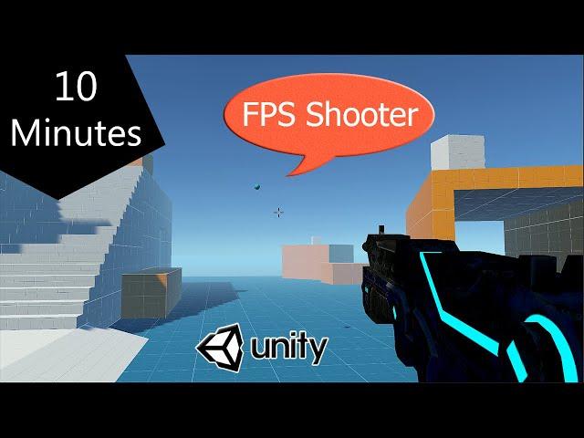 Make a FIRST PERSON SHOOTER in 10 MINUTES - Unity Tutorial