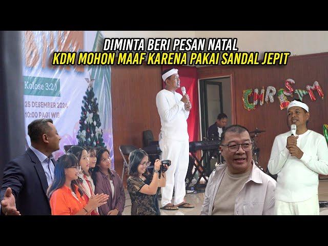 DIMINTA BERI PESAN NATAL | KDM MOHON MAAF KARENA PAKAI SANDAL JEPIT