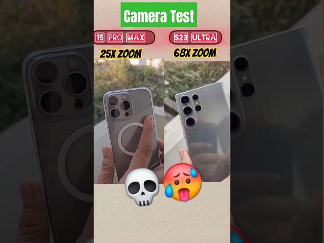 iphone 15 Pro Max vs galaxy S23 Ultra: Ultimate Camera Zoom test! #shorts #viral #iphonevssamsung