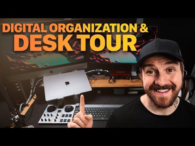 Welcome to My TINY Youtube Studio Setup Tour Part 2 - Desk Setup, Organization, File Backup & MORE!