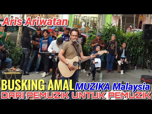 Artis LEGEND Aris Ariwatan turut hadir dalam BUSKING AMAL di SOGO|backup band SENTUHAN