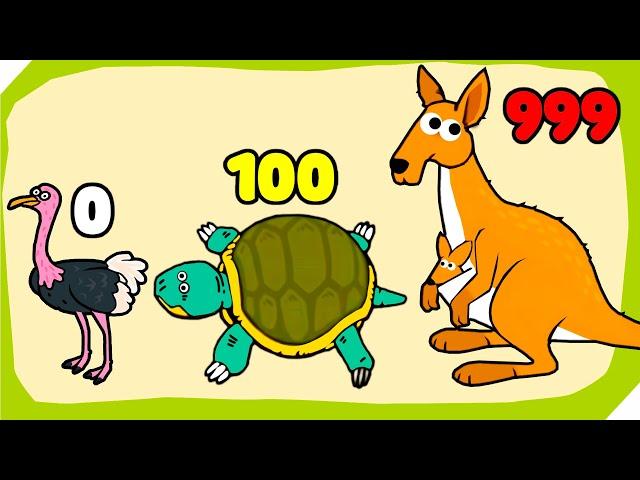 ЭВОЛЮЦИЯ ЖИВОТНЫХ В ЗООПАРКЕ, Максимальный уровень! Merge Animals My Perfect Zoo