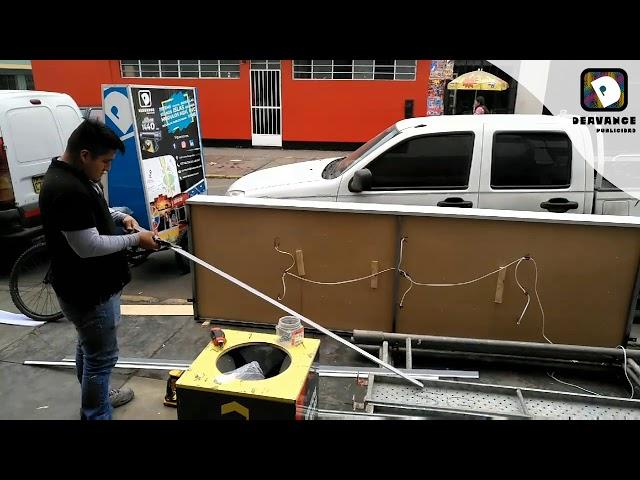 Instalación y armado de letrero luminoso