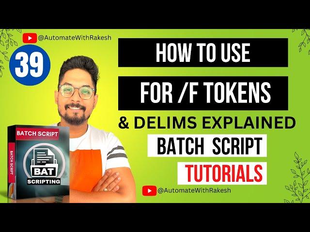 Batch Programming - Windows Batch Script Tokens Delims