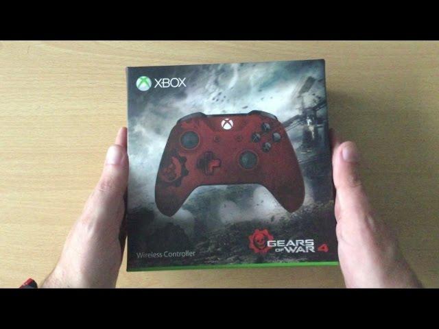 Unboxing Xbox One Gears Of War 4 Crimson Omen Controller (UK)