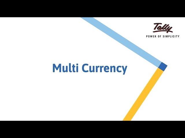 Multi Currency | TallyPrime Walkthrough