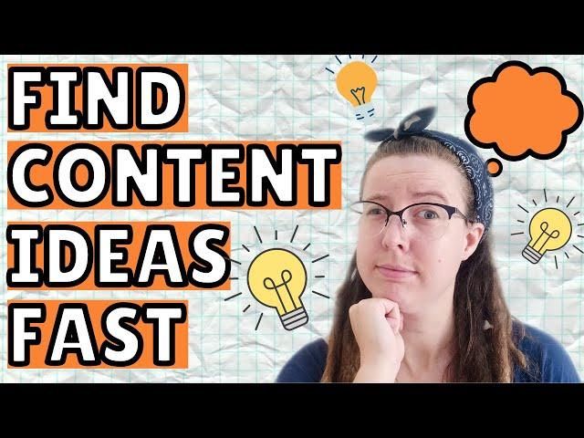 How To Find Content Ideas in 2021 // Create Content Your Audience Wants