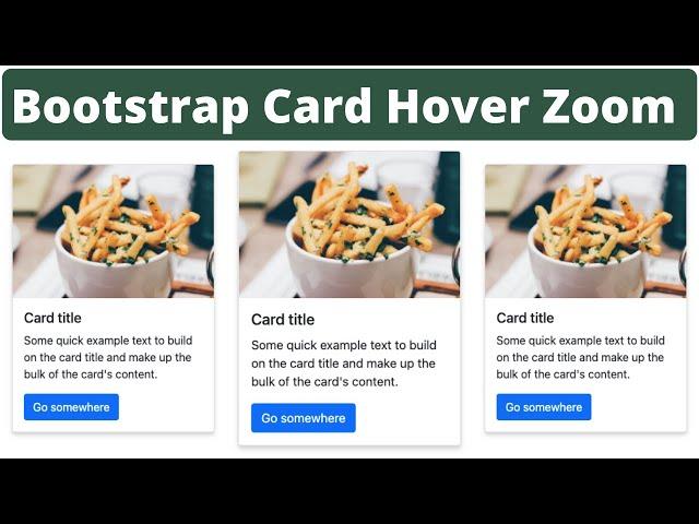 Bootstrap 5 Card Hover Effects | Zoom Effect