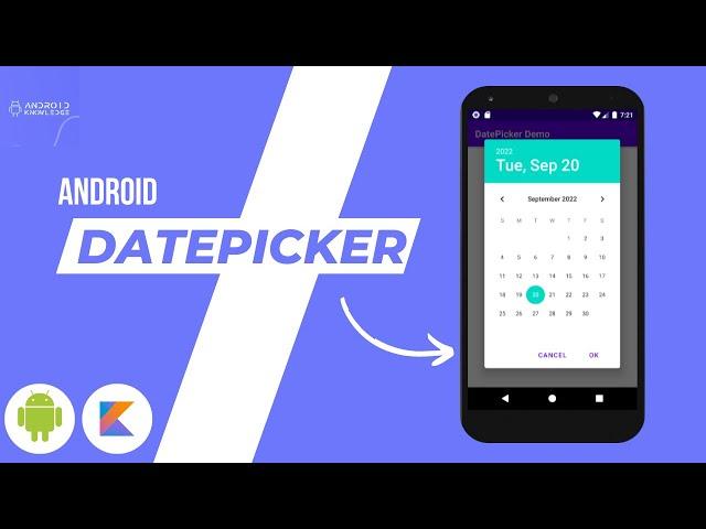 How to Create DatePicker in Android Studio using Kotlin | Android Knowledge