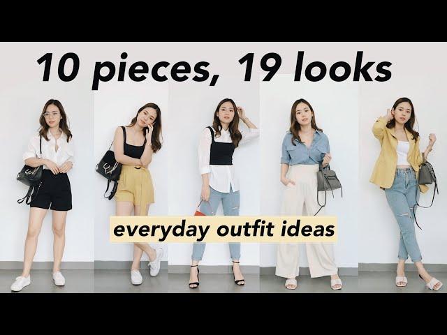 EVERYDAY OUTFIT IDEAS | 10 PIECES, 19 LOOKS