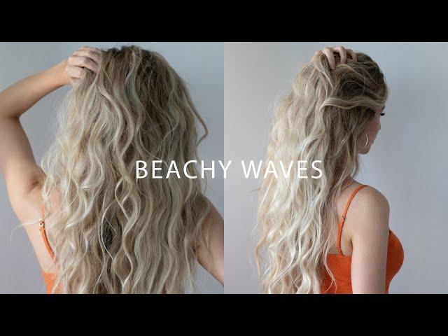 HOW TO: BEACH WAVES With Flat Iron Hair Tutorial  ️