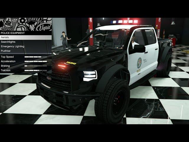 GTA 5 - DLC Vehicle Customization - Vapid Caracara Pursuit (Ford Raptor Police Car)