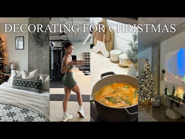 DECORATING FOR CHRISTMAS VLOG | target, soup szn, chill nights, vitamin routine+ gym VLOGMAS