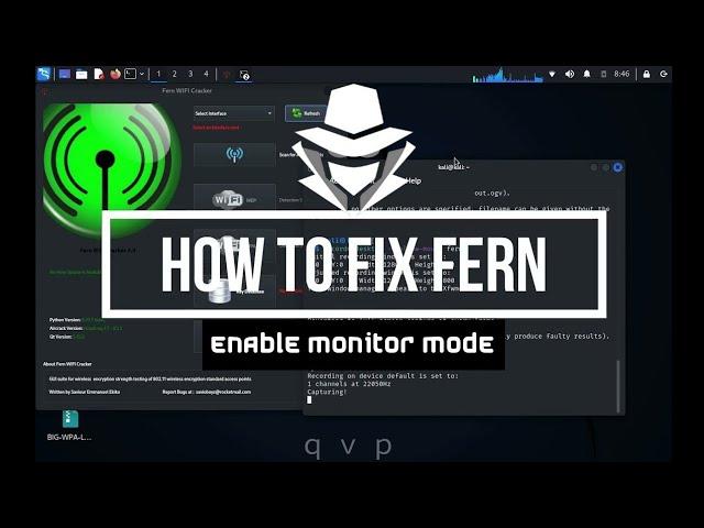 How to fix fern wifi cracker in kali linux | Enable monitor mode