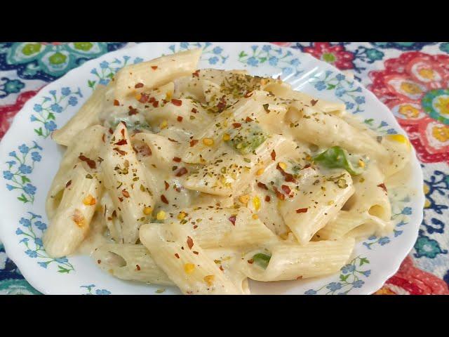 White cheese pasta recipe|व्हाइट सॉस पास्ता विधि|NagmaCooks yum