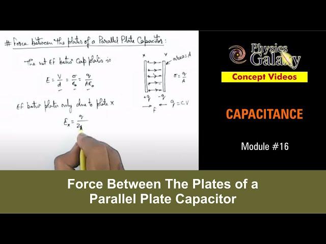 Class 12 Physics | Capacitance | #16 Force Between The Plates of a Parallel Plate Capacitor