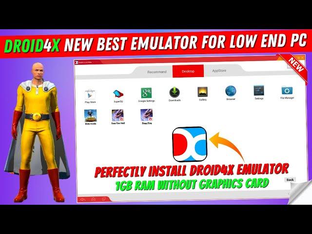 How to install Droid4x Emulator | New Best Emulator For Low End PC 1GB Ram Without Graphics Card