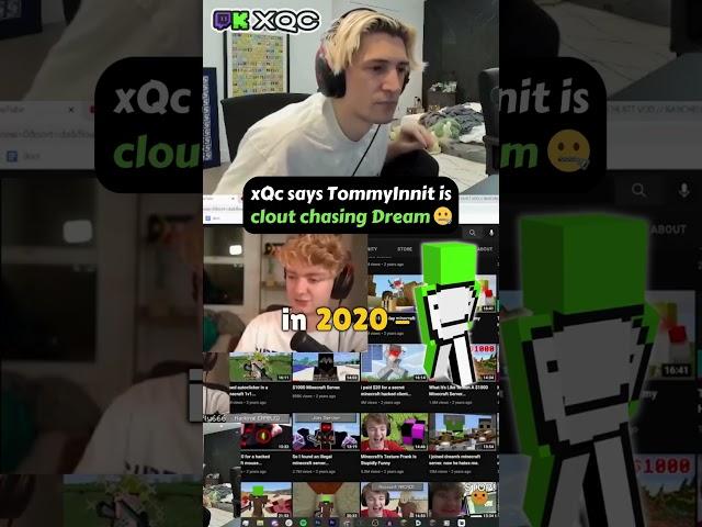 xQc reacts to Dream vs TommyInnit DRAMA  #xqc #dream #tommyinnit