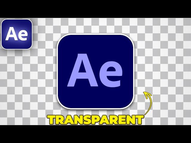 How to EXPORT TRANSPARENT VIDEO in After Effects