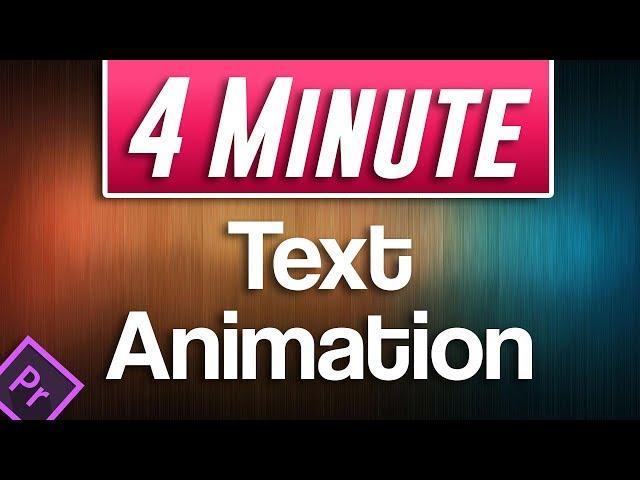 Quick Text Animation Tutorial in Premiere Pro