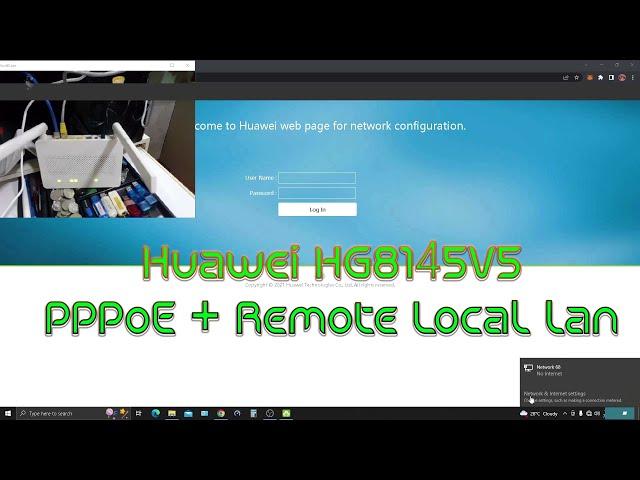 Huawei HG8145V5 5V5 Tutorial paano mag config setup PPPoE + Remote Local lan