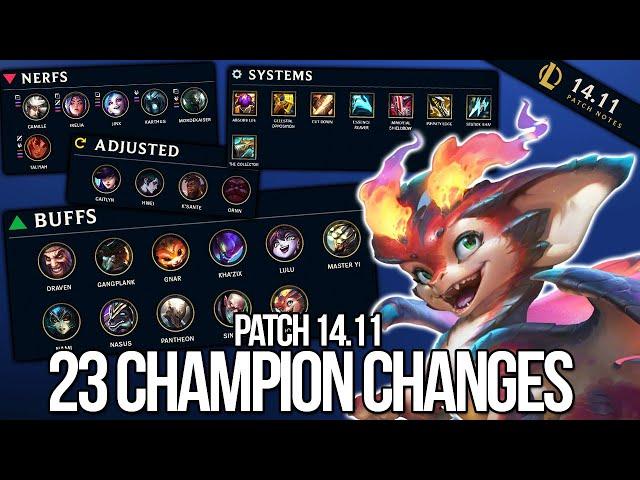 23 Champion Änderungen - AP Pantheon inc?! | Patch Notes 14.11 Rundown von Johnny