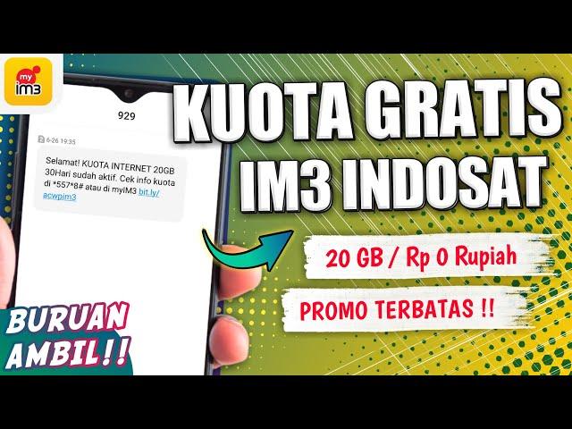 🟢 100% WORK ! REDEEM KUOTA GRATIS IM3 20 GB | Kuota Gratis Indosat 2024 | Tanpa Ribet!