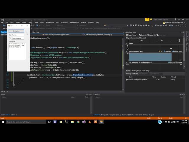 Encrypted And Decrypted with C# windows Form