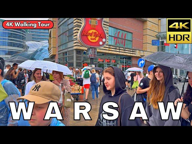 POLAND 2024  | A Wet Day in Warsaw! | 4K HDR