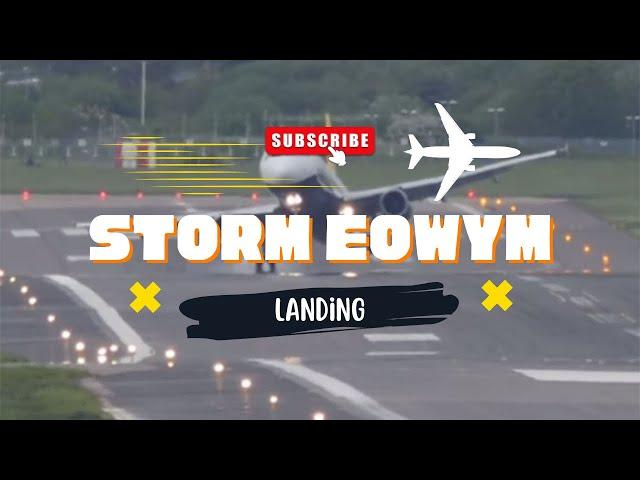 HARD LANDING NEWCASTLE DURING STORM EOWEN JET2 TENERIFE