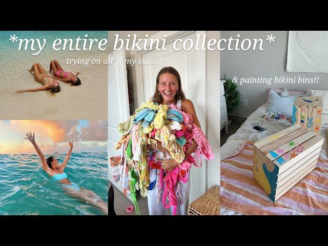 my entire bikini collection (try on) + painting bikini bins & summer bucket list ideas!!