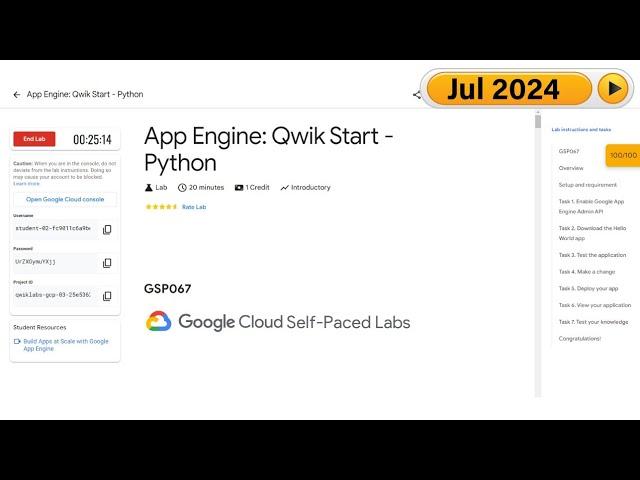 App Engine Qwik Start Python || #qwiklabs || #GSP067 || Solution