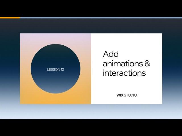 Add Animations & Interactions with Wix Studio