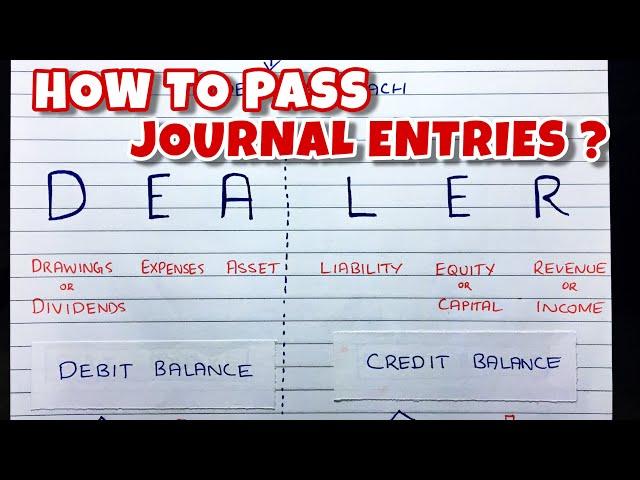 How to Make Journal Entries by Saheb Academy - Class 11 / B.COM / CA Foundation