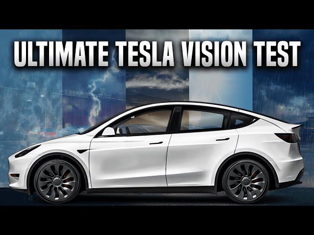 Tesla Vision Park Assist Ultimate Test with Different Weather Scenarios