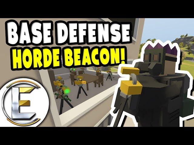 HORDE BEACON | Unturned BASE DEFENSE - Turrets Vs Tank Will We Survive ?