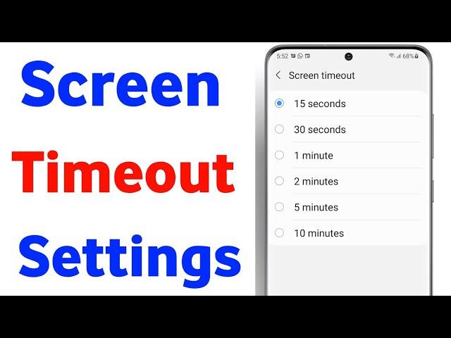 Screen time kaise set kare | How to set screen timeout in android