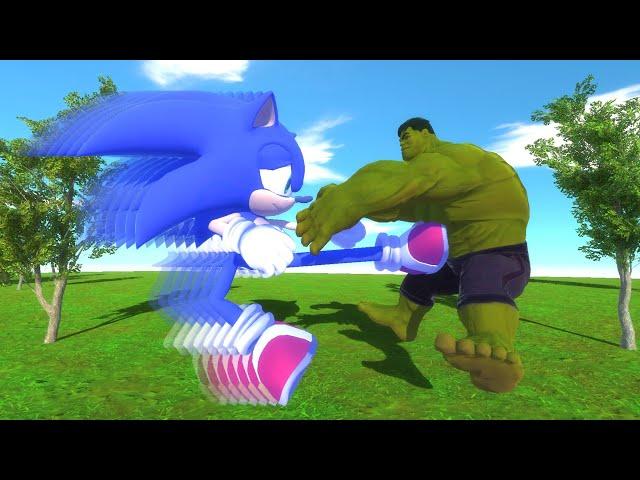 SONIC vs HULK DEATH CLIMB - Animal Revolt Battle Simulator