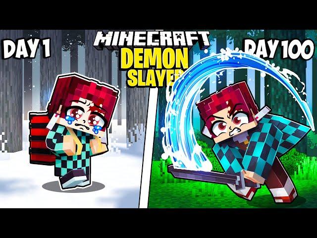 I Survived 100 Days as the DEMON SLAYER in Minecraft