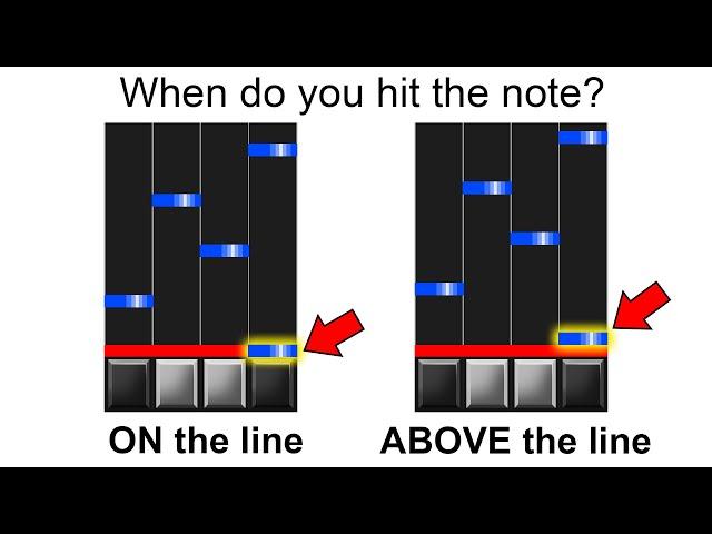 Do you hit ON the line or ABOVE the line?