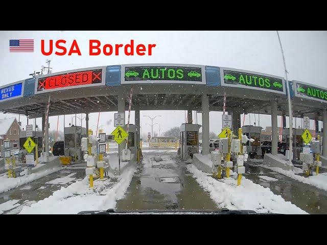 USA Border Crossing from Canada by Car  Buffalo Peace Bridge U.S. Customs Border