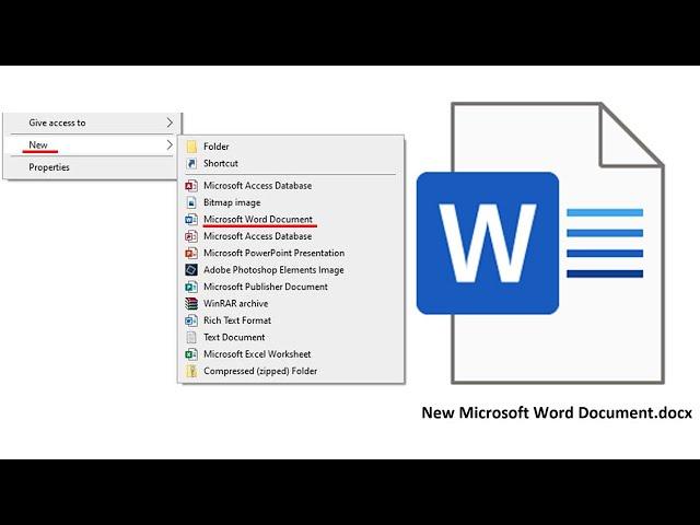 Fix for the Missing Right Click New Microsoft Word Document Choice