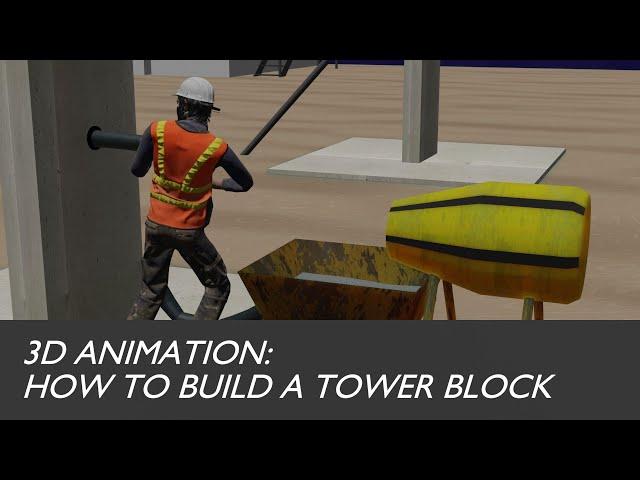 3D Animation: How To Build a Concrete High-Rise Building