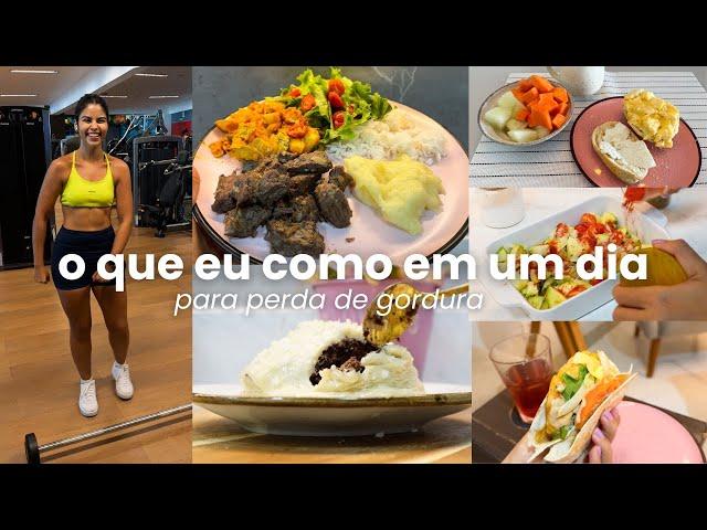 o que eu como em um dia para perda de gordura, cardápio completo, rotina de treino e alimentação