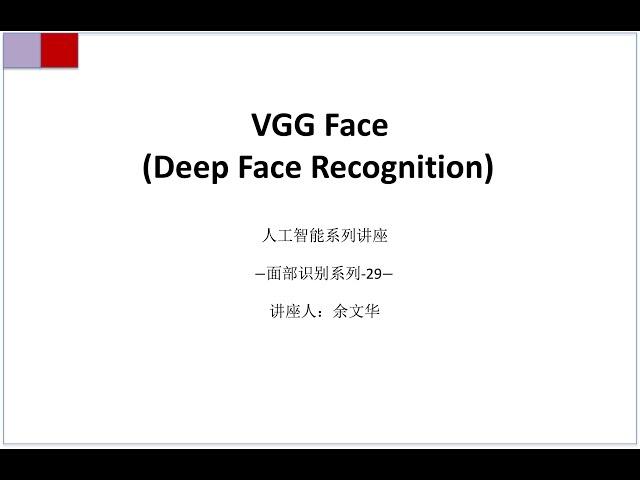 VGG Face (Deep Face Recognition) @Face recognition