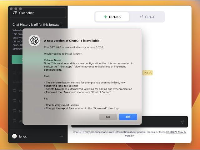 ChatGPT Desktop Application v1.0.0