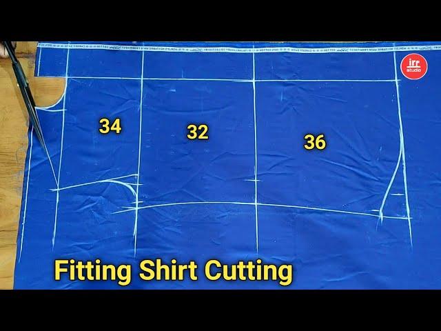 Slim {tait} fit men's shirt cutting step by step | How to cut slim fit men's shirt | Irf studio