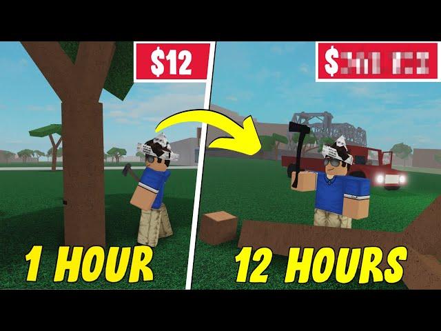 I Grinded 12 Hours NON-STOP of LUMBER TYCOON 2 & Made $___