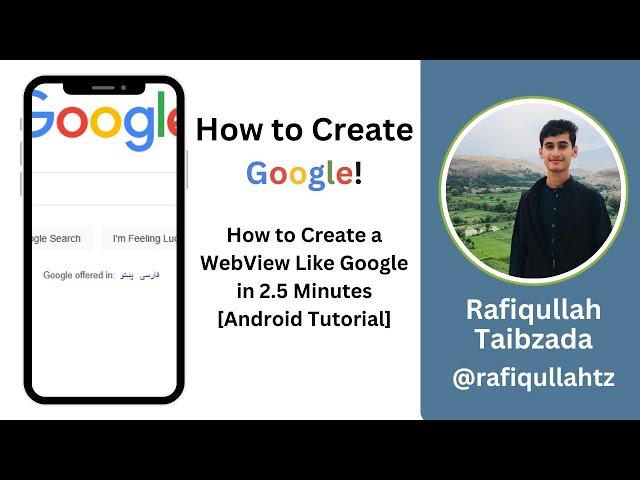 How to Create a WebView Like Google in 2.5 Minutes [Android Tutorial in Kotlin]